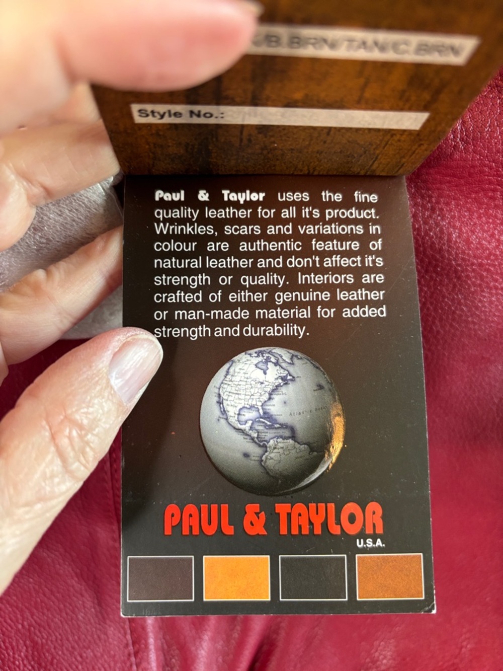 Red Leather Shoulder Bag - Picture 3 of 15